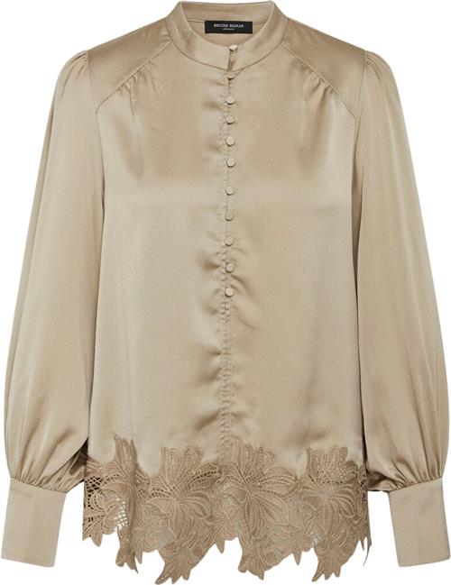 Bruuns Bazaar Acaciabbkatara Blouse Kvinde Plaza Taupe Langærmede Bluser Str 42 - Polyester hos Magasin