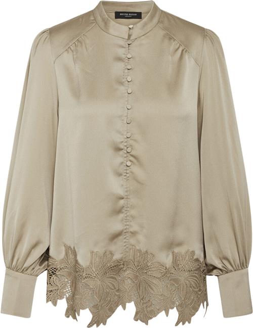 Bruuns Bazaar Acaciabbkatara Blouse Kvinde Plaza Taupe Langærmede Bluser Str 36 - Polyester hos Magasin