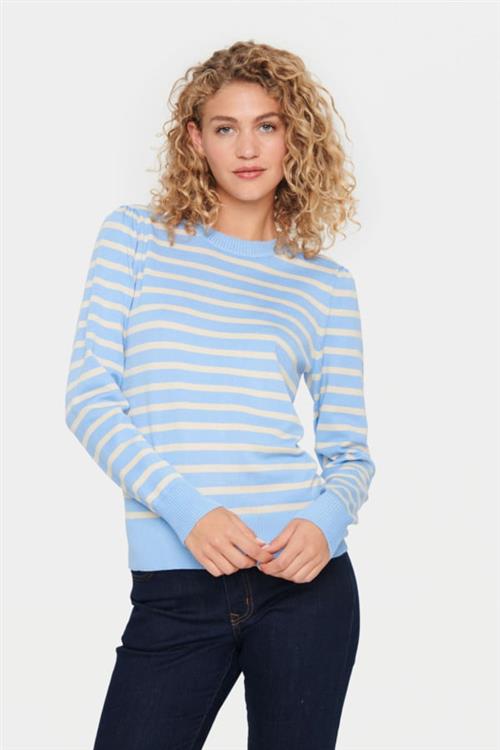 Se Saint Tropez Milasz Striped Pullover Kvinde 144110 Sweaters Regular Fit Str S - hos Magasin ved Magasin