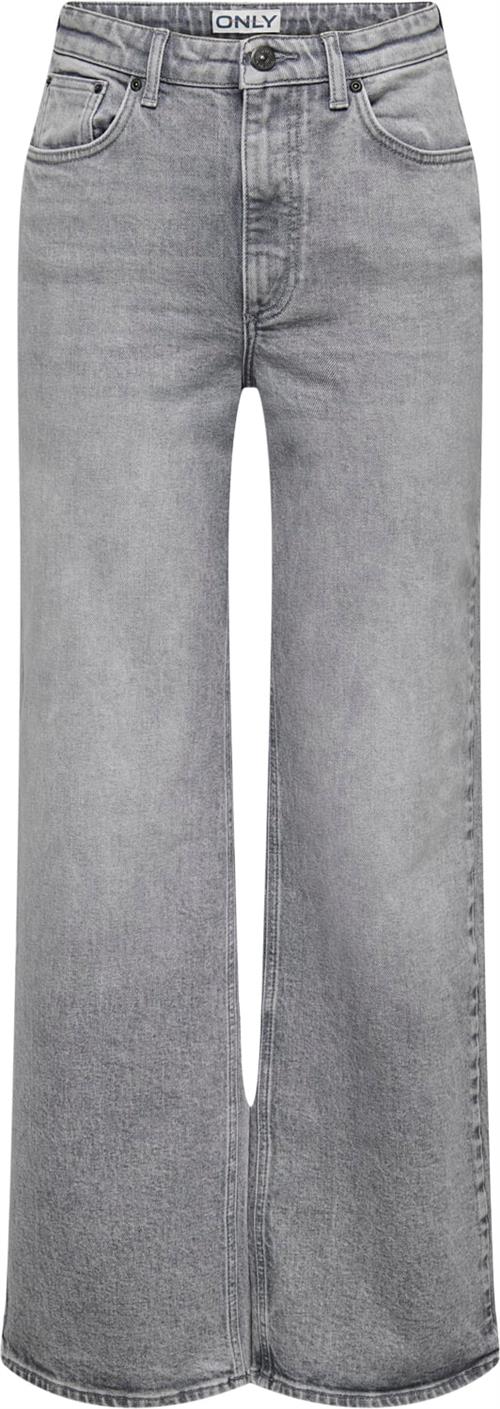 ONLY Onljuicy HW Wide LEG Rea707 DNM NOO Kvinde Medium Grey Denim Straight Jeans Str "27/""34" - Bomuld hos Magasin