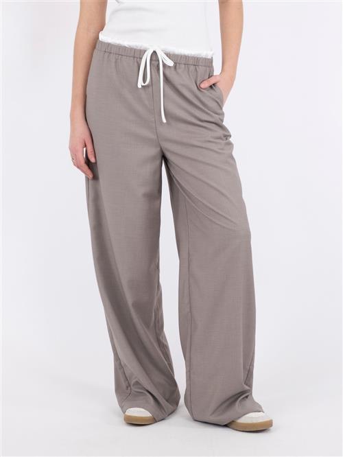 Se Neo Noir Julius Pants Kvinde Grey Melange Bukser Med Brede Ben Str 40 - hos Magasin ved Magasin