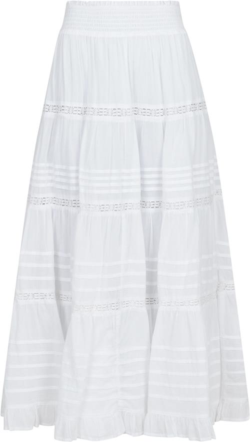 Neo Noir Felicia S Voile Skirt Kvinde White Maxi Nederdele Str 34 - hos Magasin