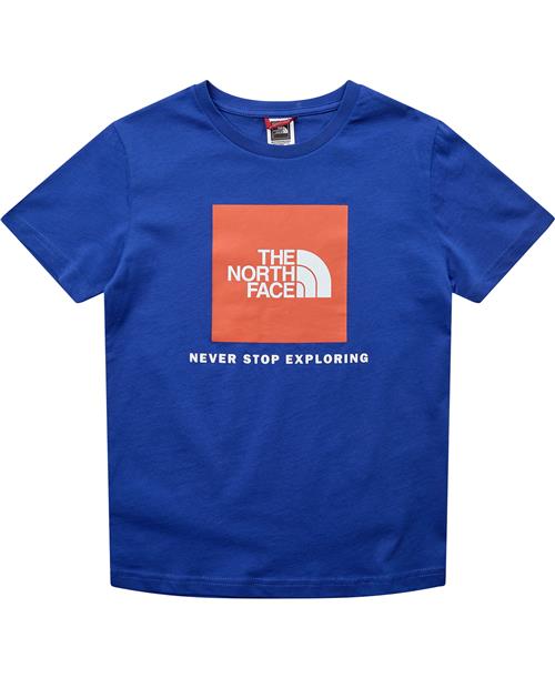 The North Face B S/S Redbox TEE TNF Blue Str M - Cz6 Kortærmede T-shirts Bomuld hos Magasin