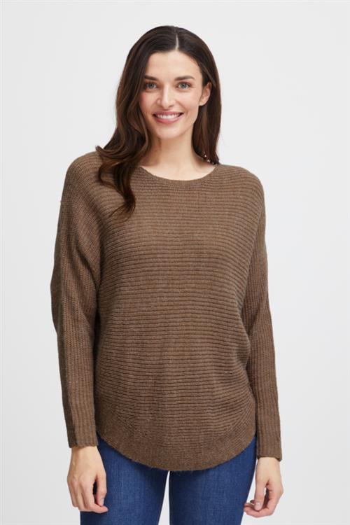 Se Fransa Freretta PU 3 Kvinde Coca Mocha Melange Sweaters Str XXL - hos Magasin ved Magasin