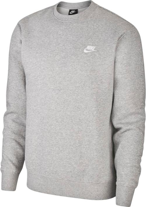 Nike Club Crewneck Mand Grey Sweatshirts Str XS - Bomuld hos Magasin