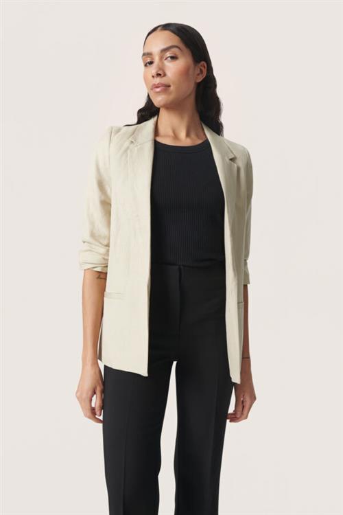 Soaked in Luxury Slmalia Shirley Blazer Kvinde Spray Green Blazere Regular Fit Str L - hos Magasin