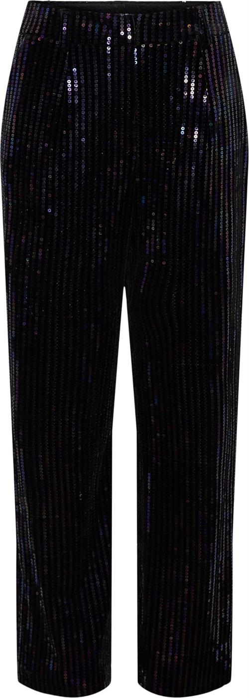 Se YAS Yaseliva Sequin HW Straight Pant Kvinde Black/w. Sequins Bukser Med Lige Ben Str S - Polyester hos Magasin ved Magasin