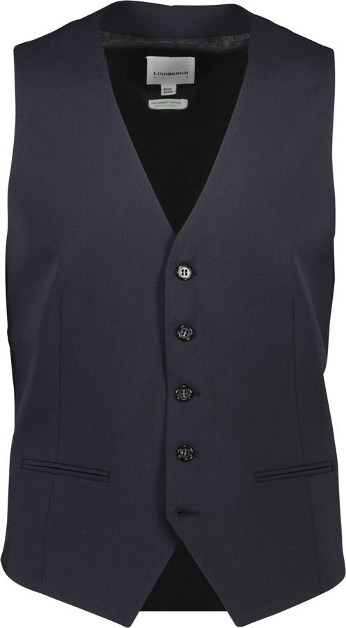 Lindbergh Mens Waistcoat for Suit Mand Blå Veste Str 56 - hos Magasin