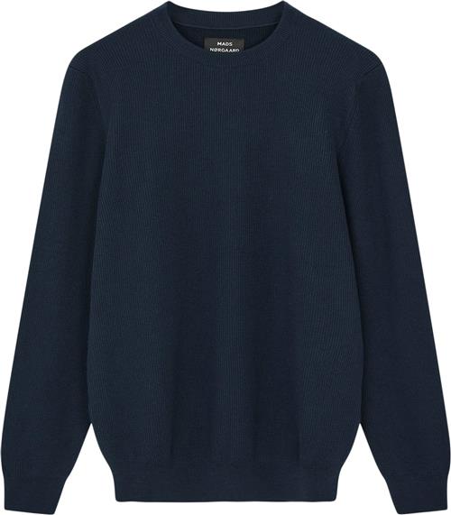 Mads Nørgaard - Copenhagen Tight Cotton Emil Knit Mand Blå Sweaters Str S - hos Magasin