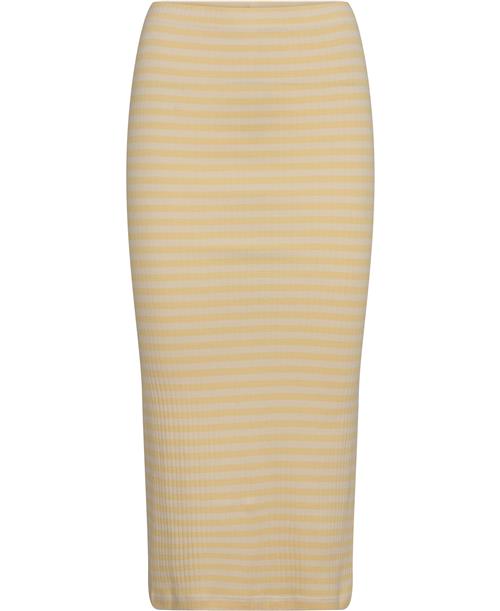 Magasin du Nord Collection Magasin Milla 7G Kvinde Sunlight / Antique White Stripe Midi Nederdele Str XS Bomuld