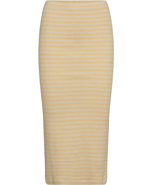 Magasin du Nord Collection Magasin Milla 7G Kvinde Sunlight / Antique White Stripe Midi Nederdele Str XL Bomuld