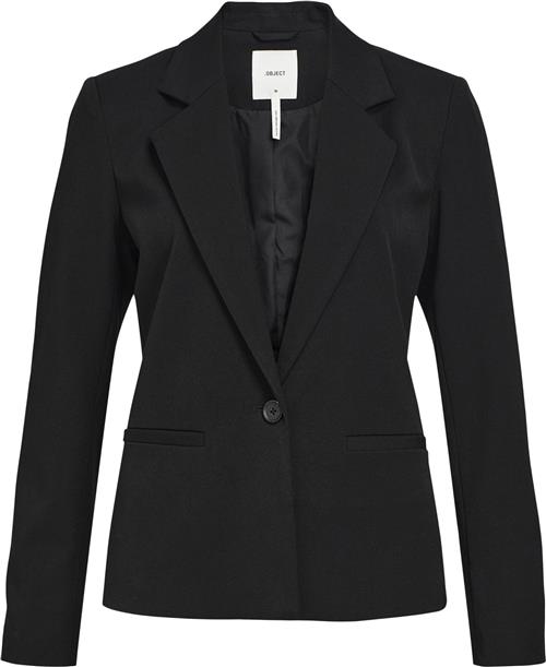 Se Object Objlisa L/S Button Blazer Noos Kvinde Black Blazere Str 40 - hos Magasin ved Magasin