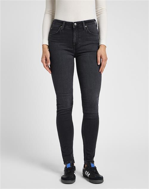 Se Lee Scarlett High Kvinde Vasket Sort Skinny Jeans Skinny Fit Str 30/33 - hos Magasin ved Magasin