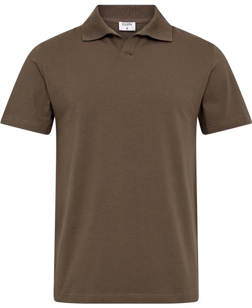 Filippa K Stretch Cotton Polo Tshirt Mand Dark Sage Kortærmede Poloer Str L - Lycra hos Magasin