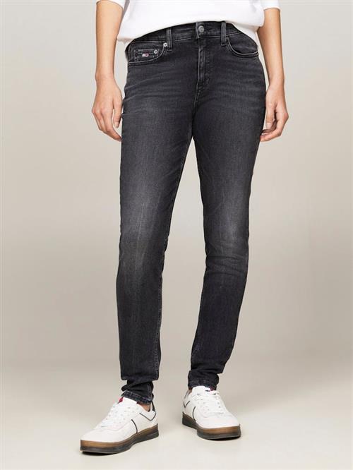 Se Tommy Hilfiger Nora MD SKN Dh1282 Kvinde Denim Black Skinny Jeans Str 26/32 - Denim hos Magasin ved Magasin