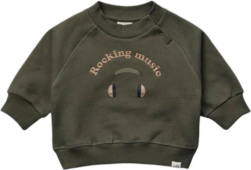 Se Sofie Schnoor Sweatshirt Str 6-9 mdr / 74 cm - Forest Green Sweatshirts hos Magasin ved Magasin