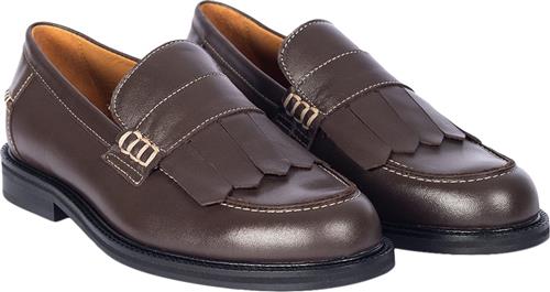 Se ANGULUS Klassisk Penny Loafer med Frynser Kvinde 2962 Brown Loafers Str 36 - hos Magasin ved Magasin