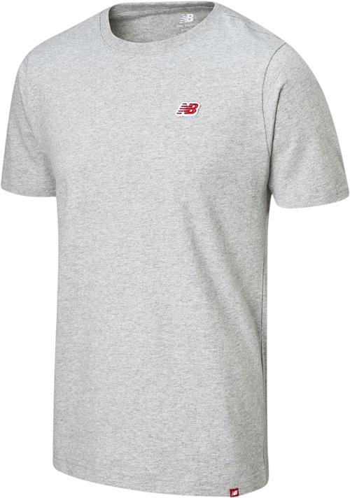 New Balance Small Logo Tshirt Mand Grey Kortærmede T-shirts Str L - Bomuld hos Magasin