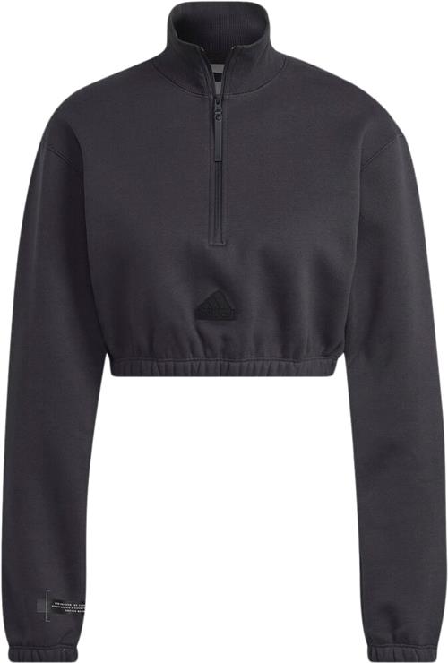 adidas Cropped Halfzip Sweatshirt S - Hættetrøjer & Sweatshirts Bomuld hos Magasin