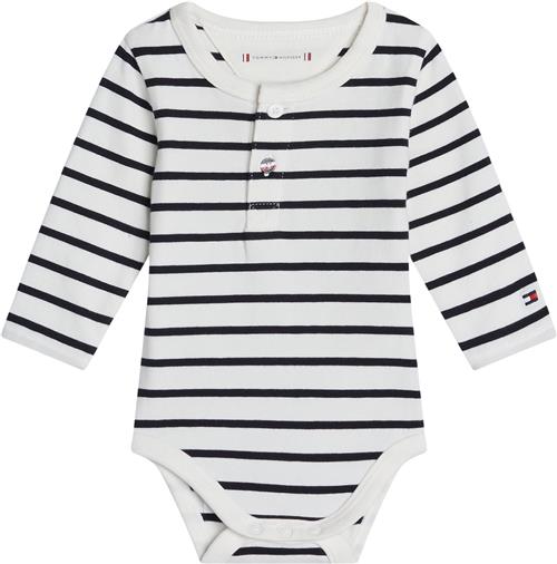 Tommy Hilfiger Nautical Stripe BOY Body LS Str 92 - Desert Sky Bukser hos Magasin