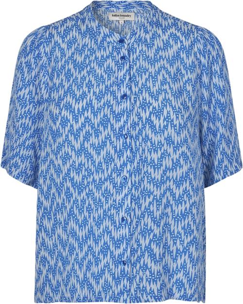 Lollys Laundry Bonoll Shirt SS Kvinde Blue Kortærmede Bluser Str XL - hos Magasin