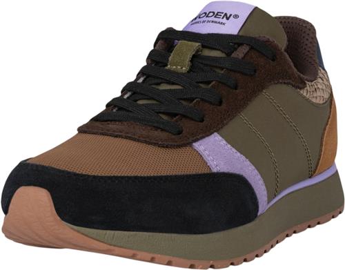 Se Woden Ronja Kvinde Dark Olive/orchid Sneakers Str 40 - Læder hos Magasin ved Magasin