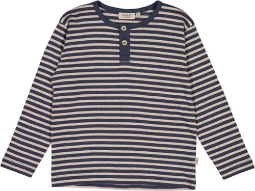 Wheat Langærmet Tshirt Morris Str 152/12y - Sea Storm Stripe Langærmede T-shirts Bomuld hos Magasin