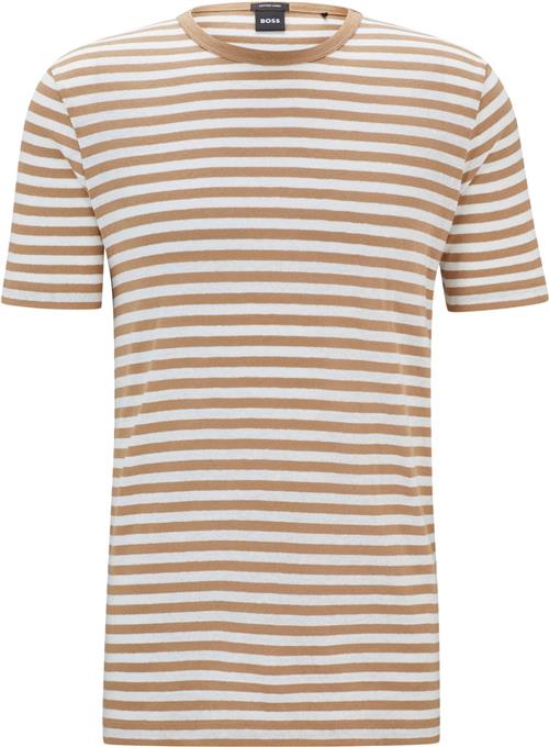 Se BOSS Tiburt 457 Mand Medium Beige Kortærmede T-shirts Str XL - hos Magasin ved Magasin