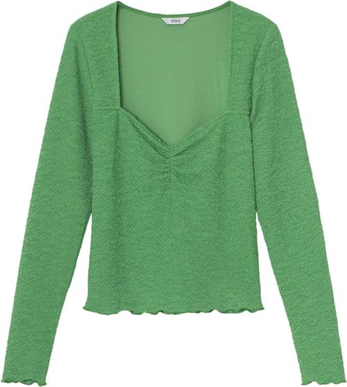 Envii Enlaura LS TEE 6960 Kvinde Kelly Green Langærmede T-shirts Str XS - hos Magasin