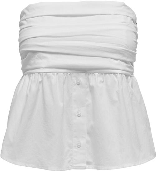 ONLY Onlesie Life Bandeau TOP PTM Kvinde White Toppe Regular Fit Str L - hos Magasin