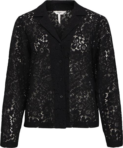 Se Object Objibi Thora L/S Shirt 132 DIV Kvinde Black Langærmede Bluser Str 36 - hos Magasin ved Magasin