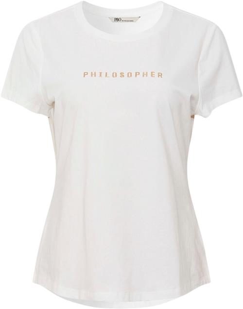 Se PBO ¤ Philosopher Tshirt ¤ Kvinde White Kortærmede T-shirts Str L - hos Magasin ved Magasin