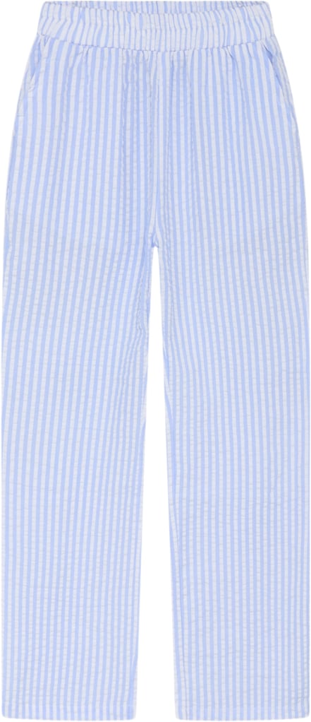 Grunt Tenna Striped Pant Str M/12Y - Light Blue Bukser hos Magasin