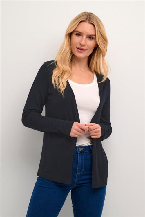 Se Kaffe Kafenia Astrid Cardigan Kvinde Midnight Marine Cardigans Regular Fit Str L - Nylon hos Magasin ved Magasin