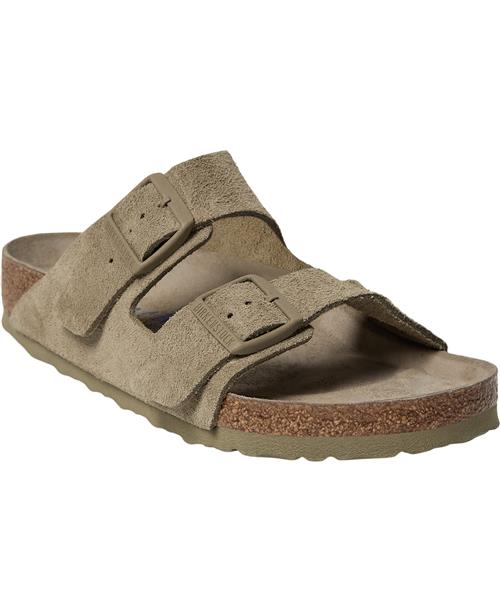 Se Birkenstock Arizona SFB Leve Faded Khaki Mand Faded Kharki Sandaler Str 46 - hos Magasin ved Magasin