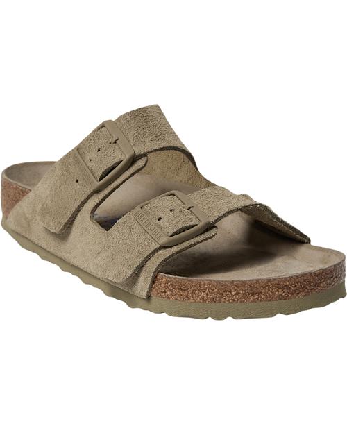 Se Birkenstock Arizona SFB Leve Faded Khaki Mand Faded Kharki Sandaler Str 45 - hos Magasin ved Magasin