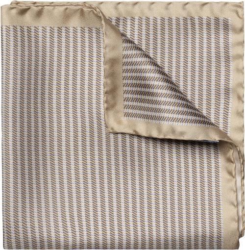 Se ETON Beige Houndstooth Silk Pocket Square One Size - Lommeklude Silke hos Magasin ved Magasin