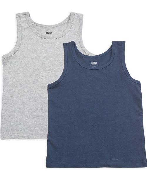 BAKITO by Magasin Du Nord Collection BAKITO by Magasin Boys Tanktops 2pack Str 14 Grey Mel. / Navy Undertrøjer Bomuld