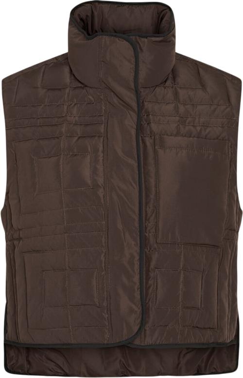 Heartmade ¤ Belsa Vest HM ¤ Kvinde Chestnut Veste Str 34 - hos Magasin