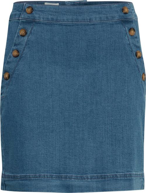 Atelier Rêve Irharper SK Kvinde Medium Blue Washed Korte Nederdele Str 40 - hos Magasin