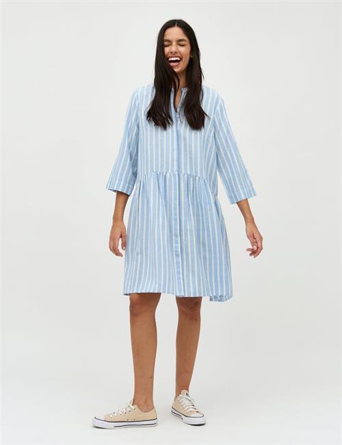 mbyM Albanam Kvinde Blue Fjord Stripe Midi Kjoler Str XL - hos Magasin