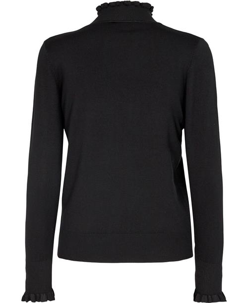 Micha Bbjumper_ Basic Viscose Knit Kvinde Black Rullekraver Str L - hos Magasin