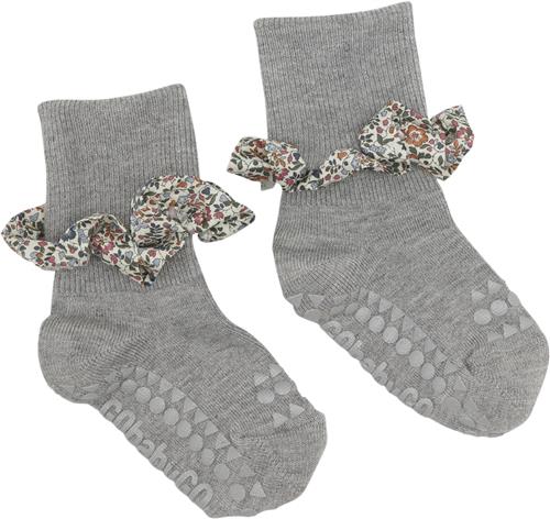 Se GoBabyGo Nonslip Socks - Bamboo / Liberty Str 2-3y (size - Grey Melange / Ka Strømper Bomuld hos Magasin ved Magasin