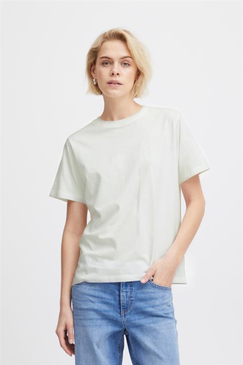 Se ICHI Ihpalmer Loose SS Kvinde Cloud Dancer Kortærmede T-shirts Loose Fit Str S - hos Magasin ved Magasin