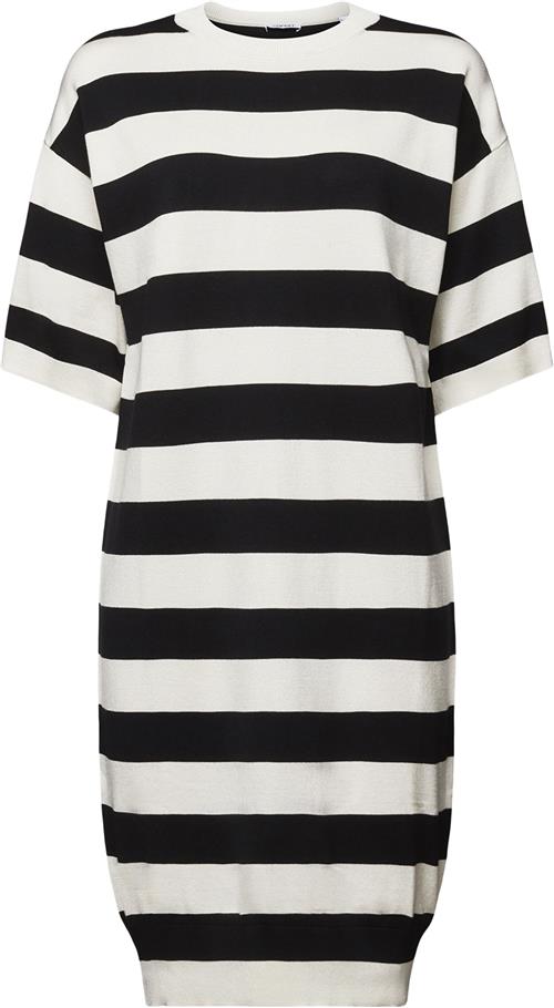 Se Esprit CV Dress Stripe Kvinde Black 2 Midi Kjoler Str L - hos Magasin ved Magasin