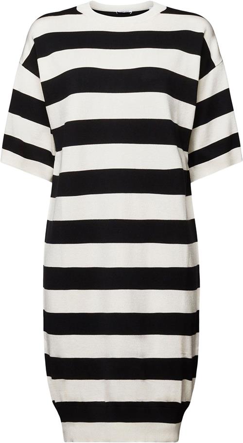 Esprit CV Dress Stripe Kvinde Black 2 Midi Kjoler Str M - hos Magasin