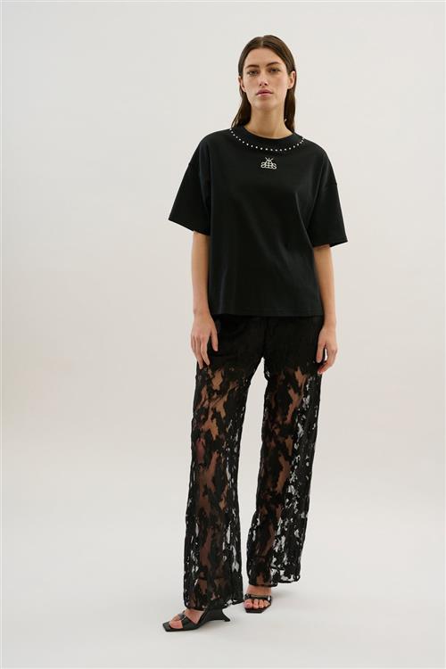 Karen by Simonsen Kbpheobe Pants Kvinde Meteorite Bukser Med Brede Ben Loose Fit Str 42 - hos Magasin