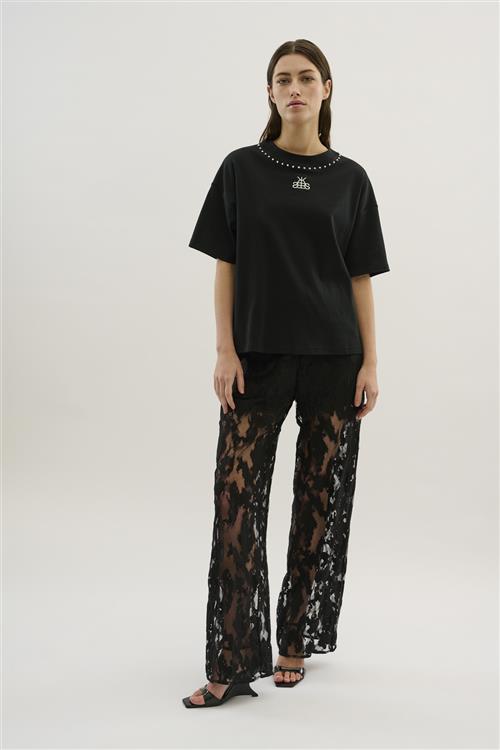 Se Karen by Simonsen Kbpheobe Pants Kvinde Meteorite Bukser Med Brede Ben Loose Fit Str 36 - hos Magasin ved Magasin