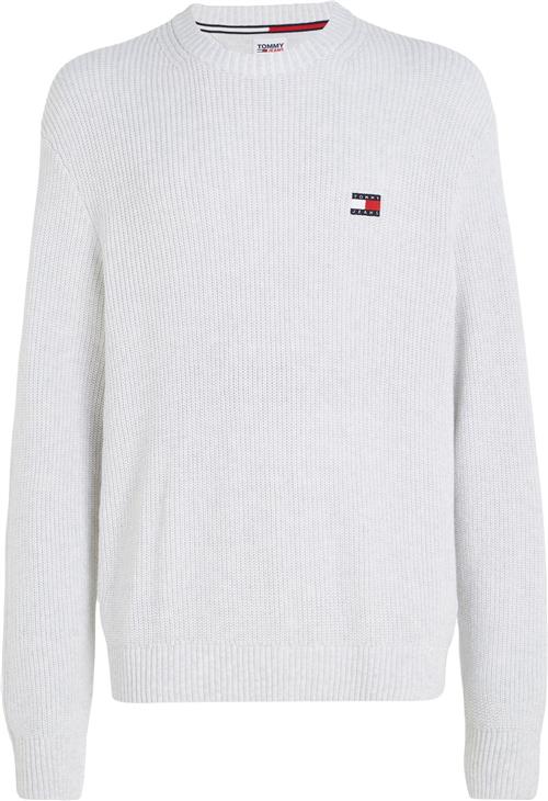 Tommy Hilfiger TJM REG Tonal XS Badge Sweater Mand Silver Grey Htr Sweatshirts Str XL - hos Magasin