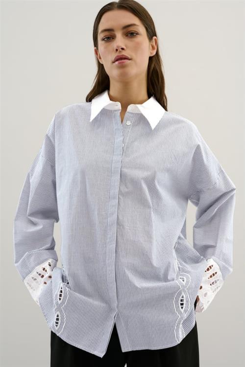 Karen by Simonsen Kbpeach Shirt Kvinde Meteorite Langærmede Skjorter Casual Fit Str 38 - hos Magasin